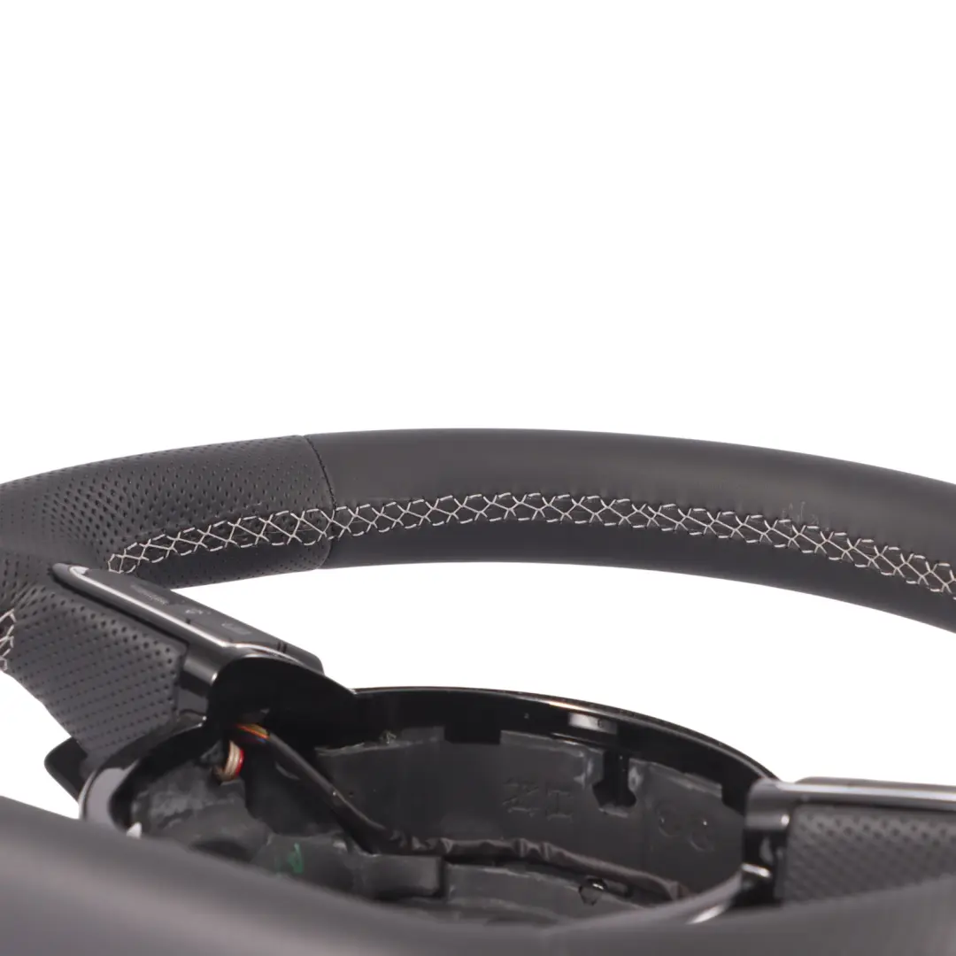 Audi A6 C7 S-Line NEW Black Leather Steering Wheel Flat Bottom - SKU 8XA419091F-1 - Part number 8XA419091F