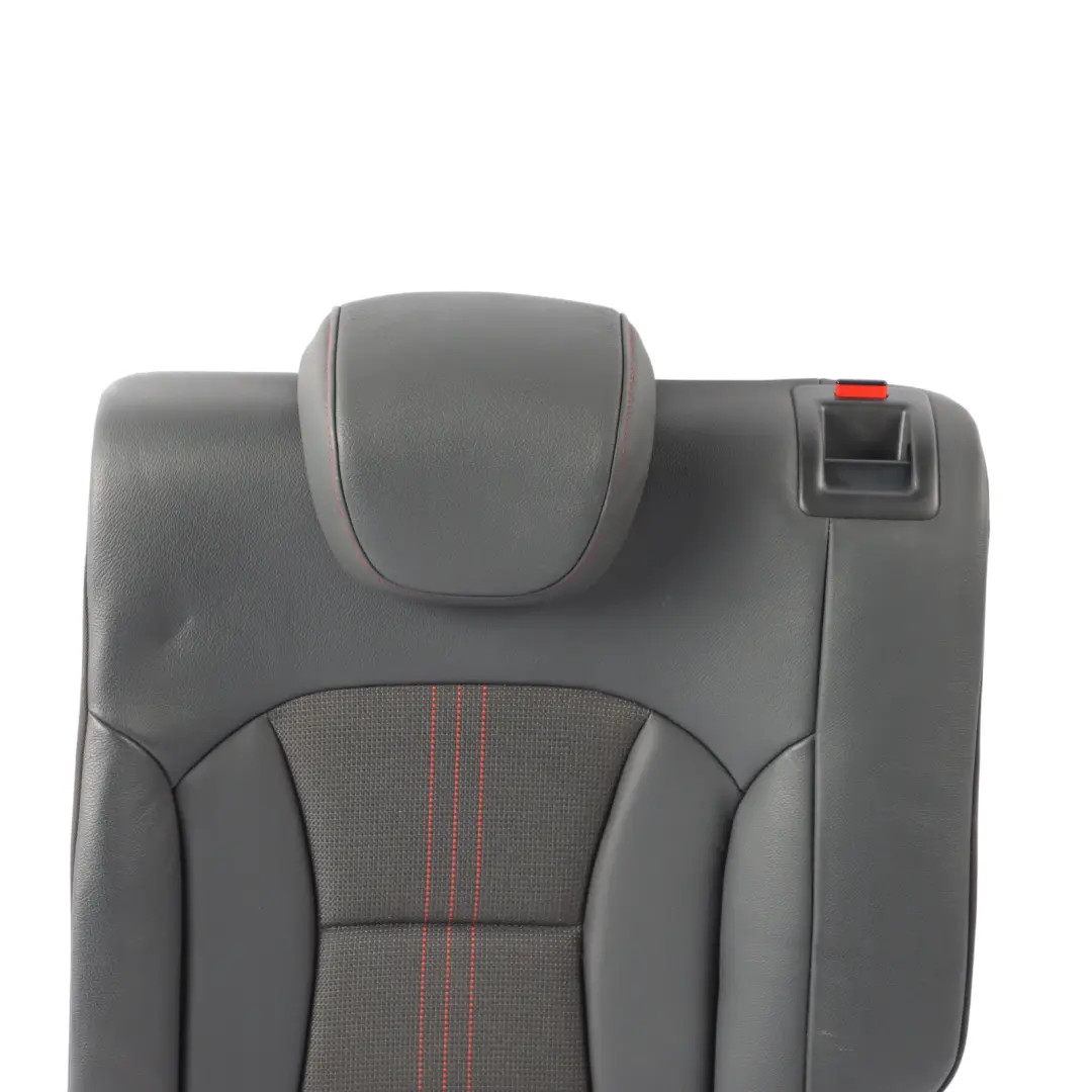 Audi A1 S1 8X Seat Backrest Cover Rear Left N/S Black Tomato Red Leather Fabric - SKU 8XA885805 - Part number 8XA885805