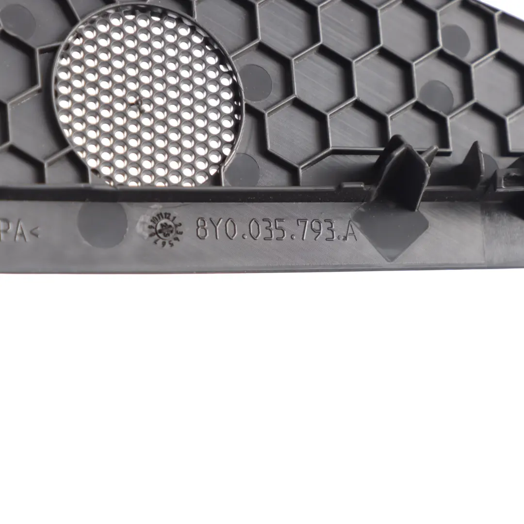 Audi A3 8Y Sportback Rear Door Loud Speaker Cover Trim Black Left N/S - SKU 8Y0035793A - Part number 8Y0035793A