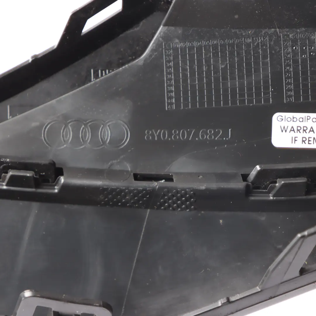 8Y Front Bumper Trim Grille Right O/S Cover Black to Audi S3 with Part number 8Y0807682J Audi S3 8Y Front Bumper Trim Grille Right O/S Cover Black - SKU 8Y0807682J - Part number 8Y0807682J