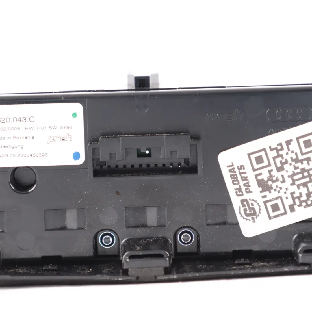 Audi A3 S3 RS3 8Y Air Conditioning Panel Heater Climate Control Unit - SKU 8Y0820043C-1 - Part number 8Y0820043C
