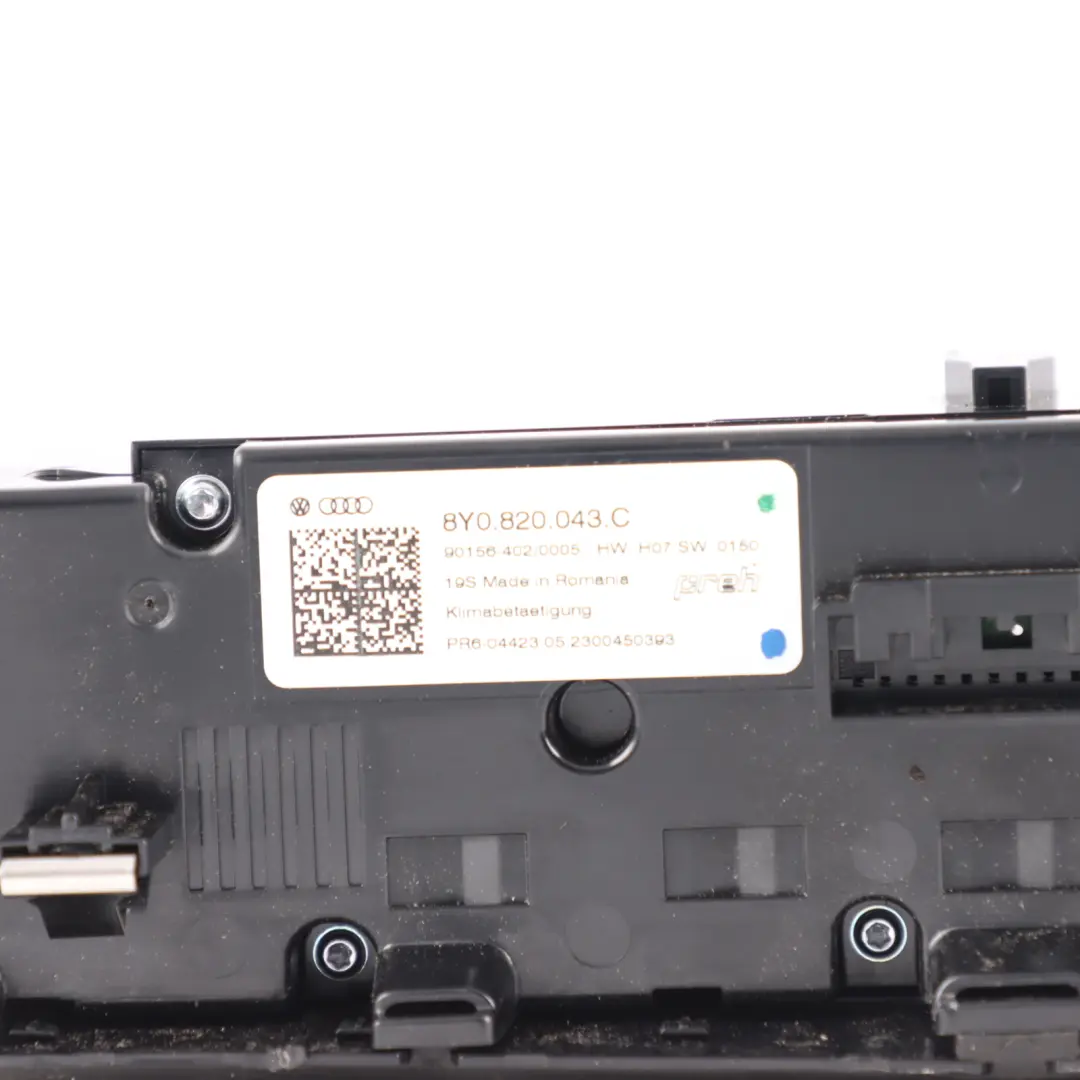 8Y Air Conditioning Panel Heater Climate Control Unit to Audi A3 S3 RS3 with Part number 8Y0820043C Audi A3 S3 RS3 8Y Air Conditioning Panel Heater Climate Control Unit - SKU 8Y0820043C-1 - Part number 8Y0820043C