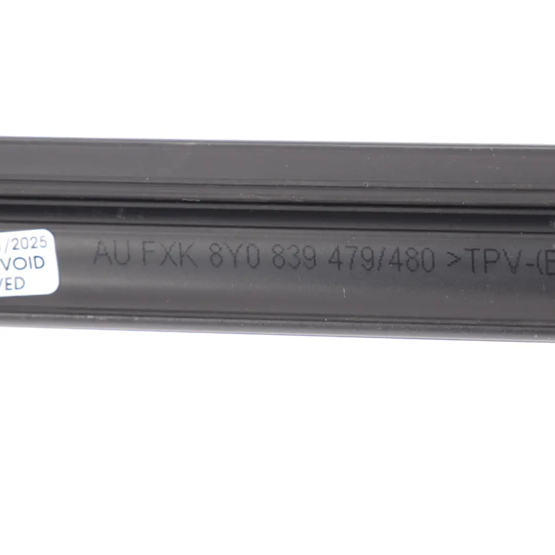 8Y Sportback Rear Door Inner Window Gasket Rubber Left N/S to Audi S3 with Part number 8Y0839479 Audi S3 8Y Sportback Rear Door Inner Window Gasket Rubber Left N/S - SKU 8Y0839479 - Part number 8Y0839479
