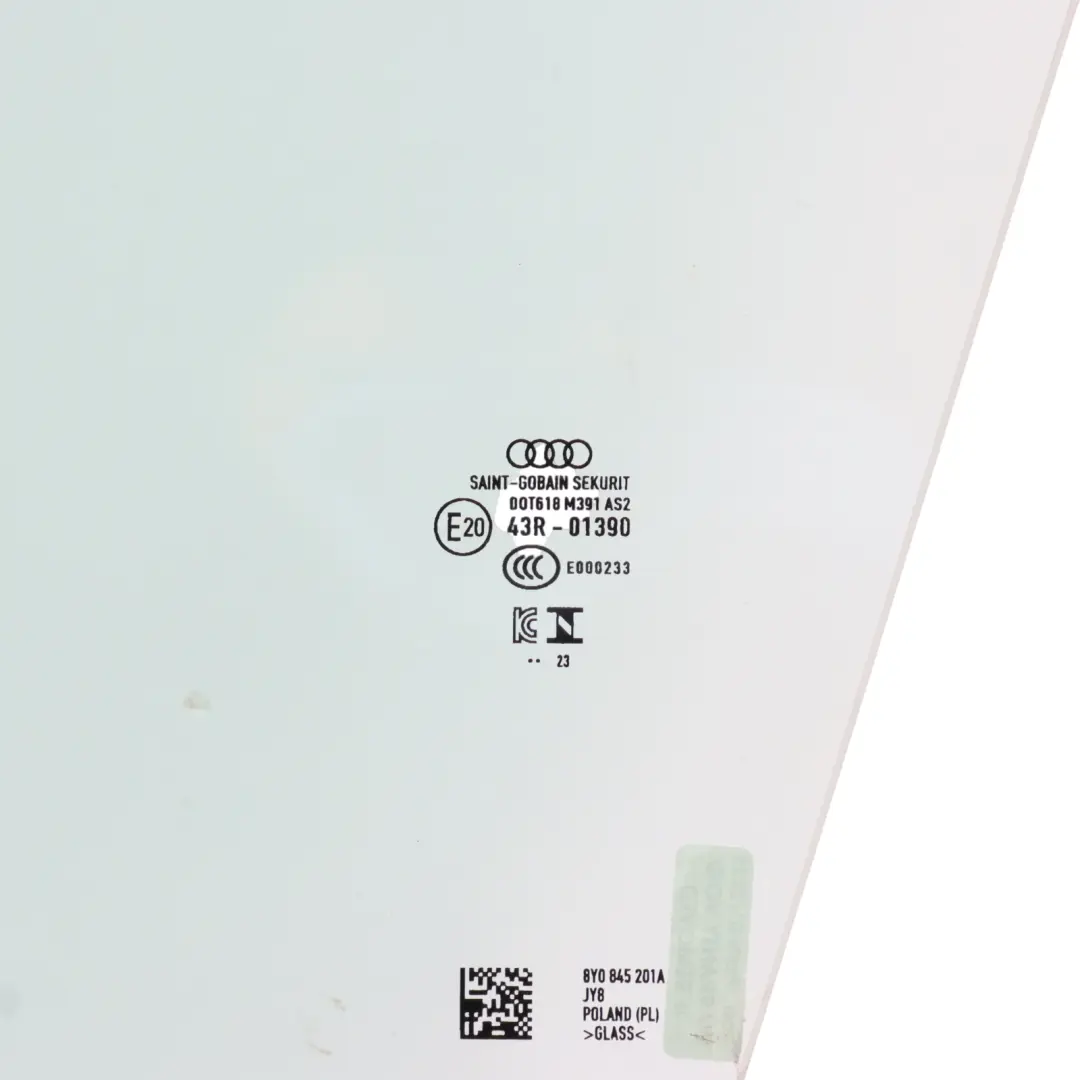 8Y Sportback Door Window Glass Front Left N/S AS2 Green Glazing to Audi A3 with Part number 8Y0845201A Audi A3 8Y Sportback Door Window Glass Front Left N/S AS2 Green Glazing - SKU 8Y0845201A - Part number 8Y0845201A