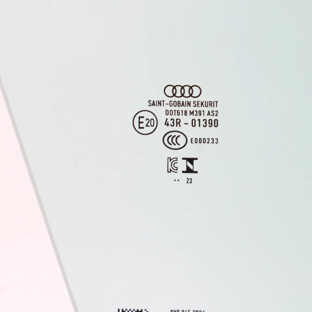 8Y Sportback Door Window Glass Front Right O/S AS2 Green Glazing to Audi A3 with Part number 8Y0845202A Audi A3 8Y Sportback Door Window Glass Front Right O/S AS2 Green Glazing - SKU 8Y0845202A - Part number 8Y0845202A