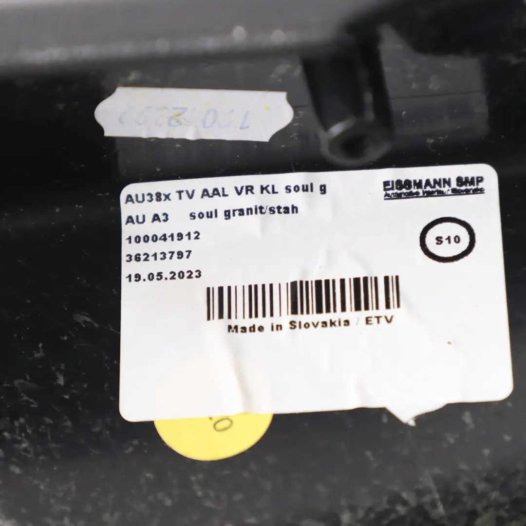 8Y Front Right O/S Armrest Soul Granite Grey Leatherette to Audi A3 S3 with Part number 8Y0867174A Audi A3 S3 8Y Front Right O/S Armrest Soul Granite Grey Leatherette - SKU 8Y0867174A - Part number 8Y0867174A