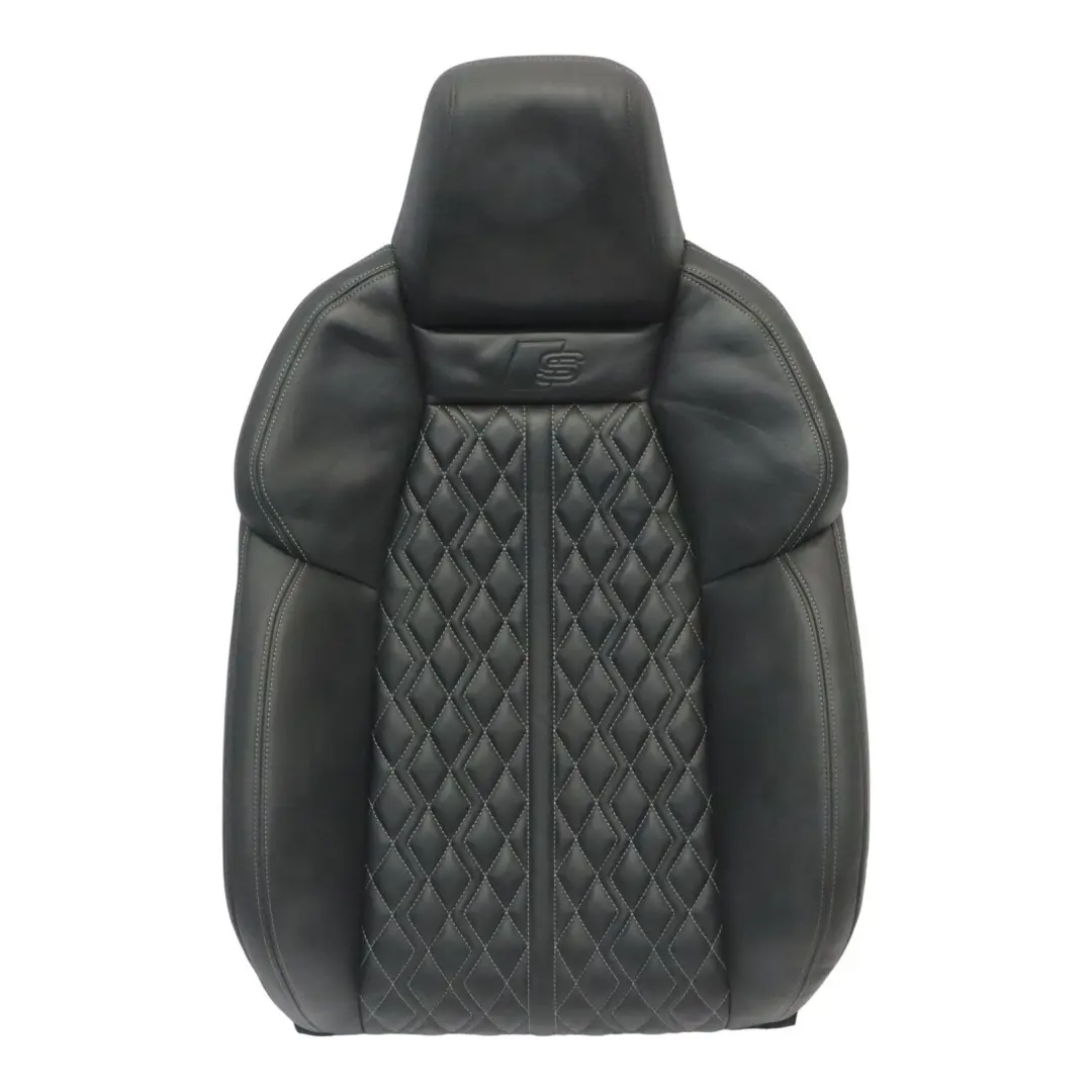 Audi S3 8Y Sport Seat Backrest Front Left N/S Heated Leather Soul Black Grey - SKU 8Y0881805AD - Part number 8Y0881805AD