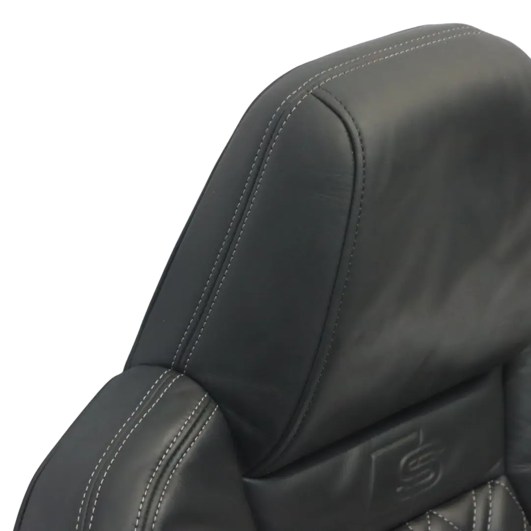 Audi S3 8Y Sport Seat Backrest Front Left N/S Heated Leather Soul Black Grey - SKU 8Y0881805AD - Part number 8Y0881805AD