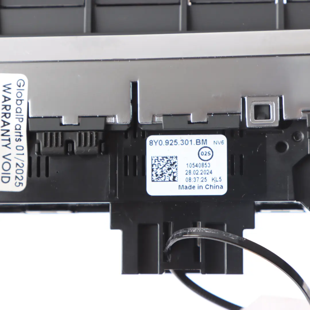 8Y Dashboard Switch Button Panel Control Unit Trim to Audi A3 S3 with Part number 8Y0925301BM Audi A3 S3 8Y Dashboard Switch Button Panel Control Unit Trim - SKU 8Y0925301BM - Part number 8Y0925301BM