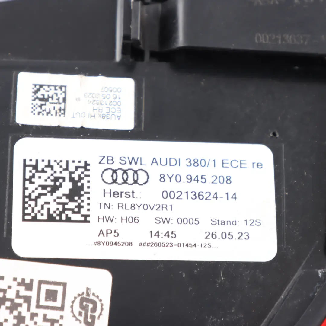 8Y Rear Lamp Outer Side Panel Light LED Fender Right O/S to Audi S3 with Part number 8Y0945208 Audi S3 8Y Rear Lamp Outer Side Panel Light LED Fender Right O/S - SKU 8Y0945208 - Part number 8Y0945208