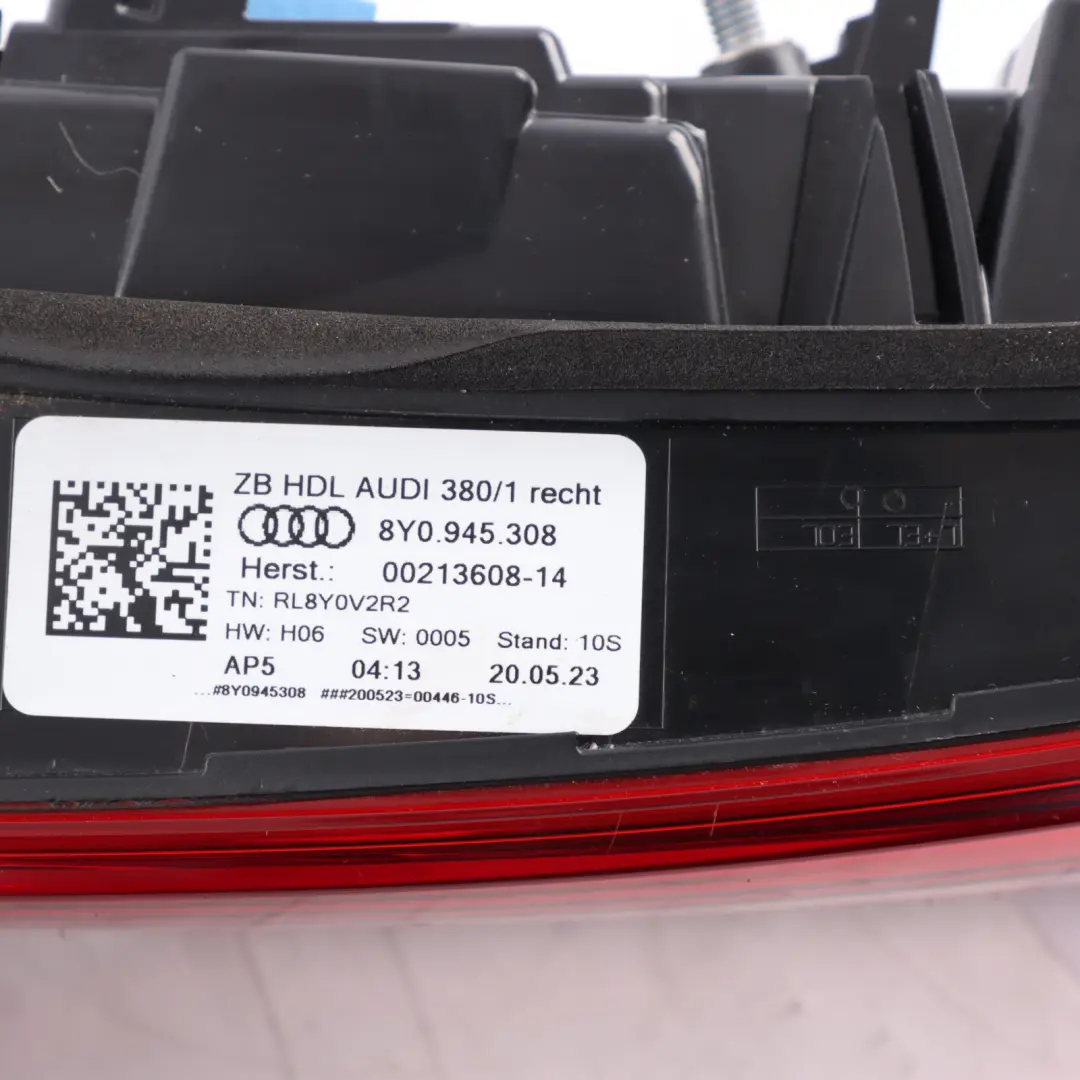 8Y Rear Lamp Tail Light LED Trunk Bootlid Inner Right O/S to Audi S3 with Part number 8Y0945308 Audi S3 8Y Rear Lamp Tail Light LED Trunk Bootlid Inner Right O/S - SKU 8Y0945308 - Part number 8Y0945308