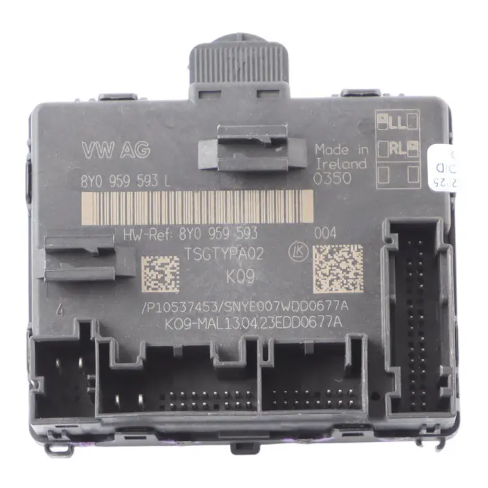8Y Front Driver's Door Module Control Unit ECU to Audi Q3 A3 S3 with Part number 8Y0959593L Audi Q3 A3 S3 8Y Front Driver's Door Module Control Unit ECU - SKU 8Y0959593L - Part number 8Y0959593L
