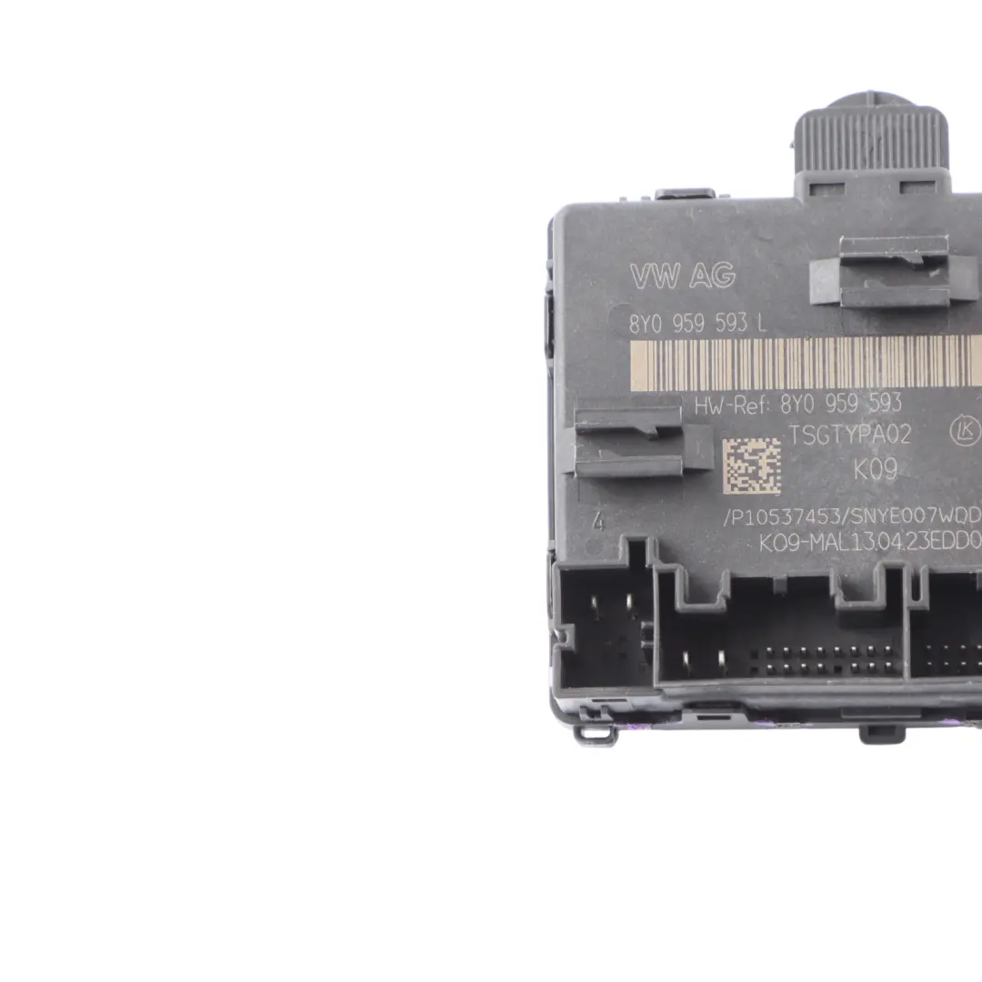 8Y Front Driver's Door Module Control Unit ECU to Audi Q3 A3 S3 with Part number 8Y0959593L Audi Q3 A3 S3 8Y Front Driver's Door Module Control Unit ECU - SKU 8Y0959593L - Part number 8Y0959593L