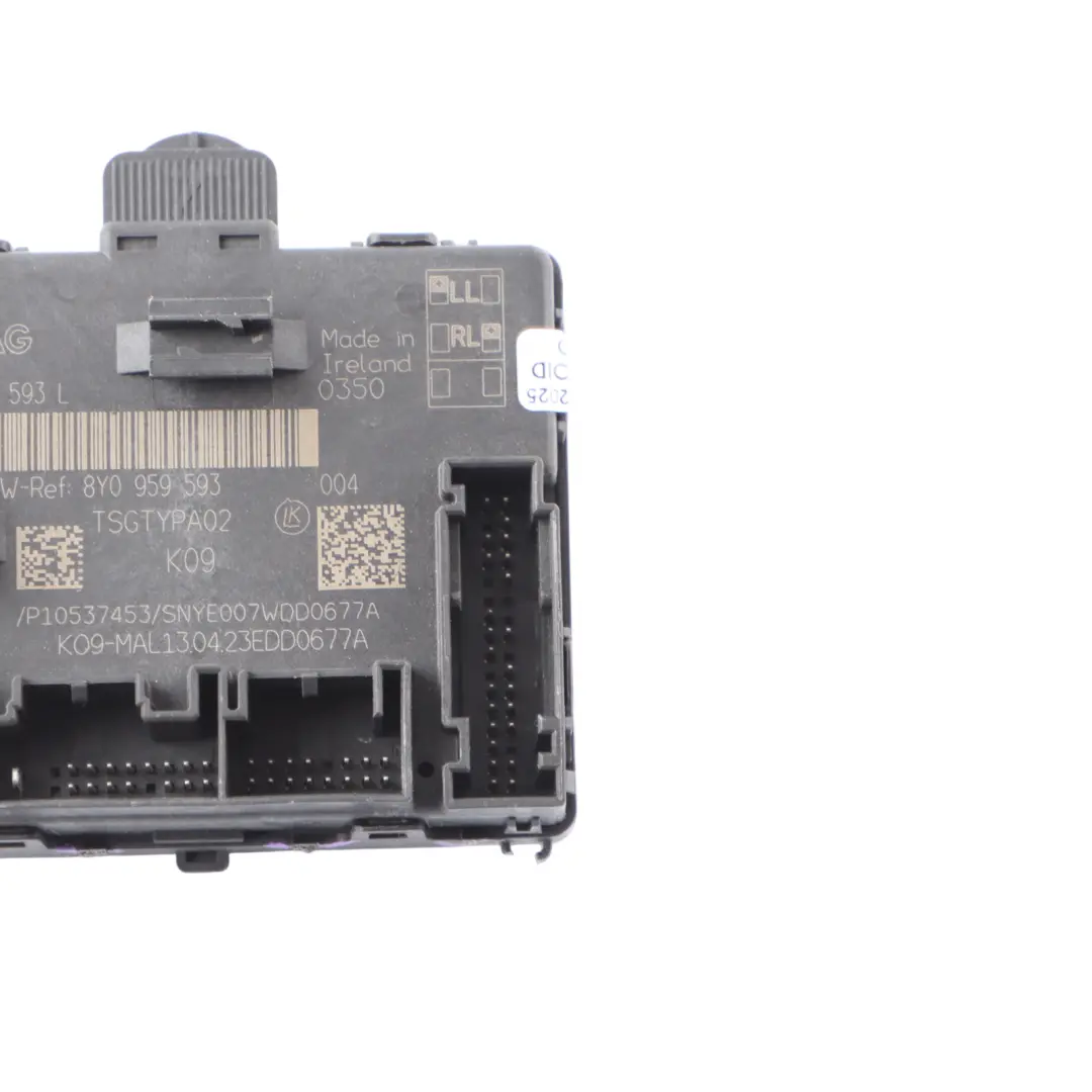 8Y Front Driver's Door Module Control Unit ECU to Audi Q3 A3 S3 with Part number 8Y0959593L Audi Q3 A3 S3 8Y Front Driver's Door Module Control Unit ECU - SKU 8Y0959593L - Part number 8Y0959593L