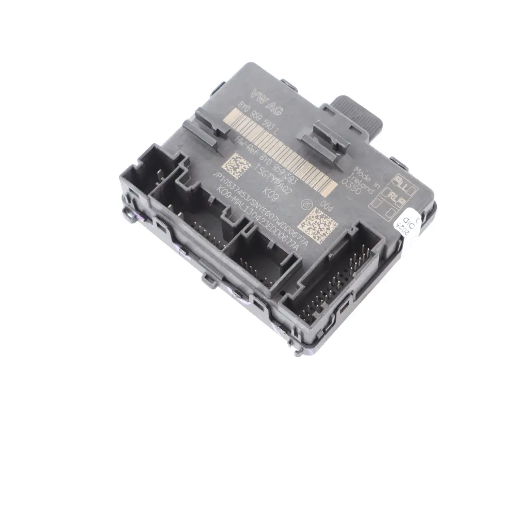 8Y Front Driver's Door Module Control Unit ECU to Audi Q3 A3 S3 with Part number 8Y0959593L Audi Q3 A3 S3 8Y Front Driver's Door Module Control Unit ECU - SKU 8Y0959593L - Part number 8Y0959593L