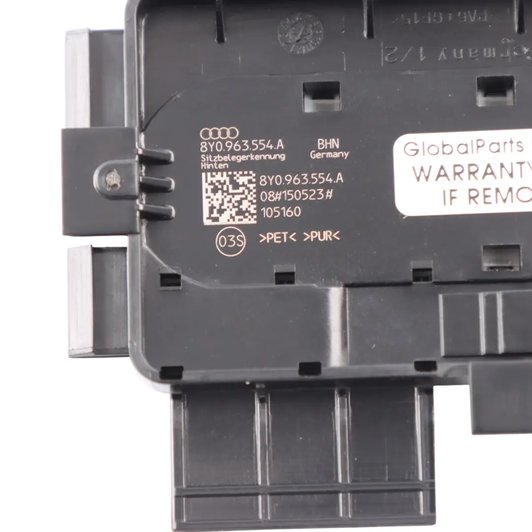 8Y Unidad Sensor De Reconocimiento Ocupación Asiento Trasero para Audi S3 con número de pieza 8Y0963554A Audi S3 8Y Unidad Sensor De Reconocimiento Ocupación Asiento Trasero - SKU 8Y0963554A - Número de pieza 8Y0963554A