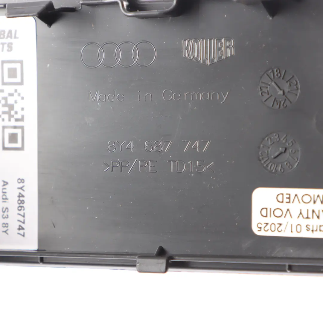 8Y Trunk Lid Tailgate Top Upper Interior Cover Trim Black to Audi S3 with Part number 8Y4867747 Audi S3 8Y Trunk Lid Tailgate Top Upper Interior Cover Trim Black - SKU 8Y4867747 - Part number 8Y4867747