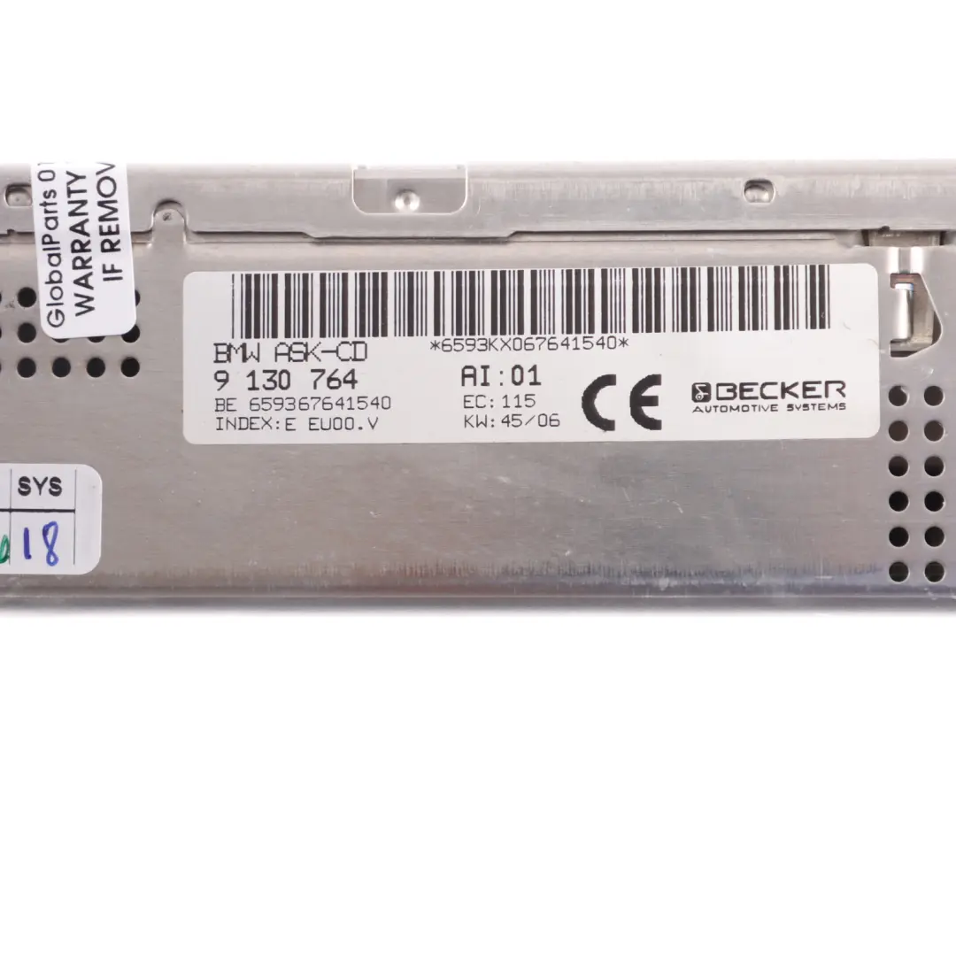 BMW E65 E66 CD Sistema audio Controller Player 9110850 - SKU 9130764 - Numero di parte 9130764
