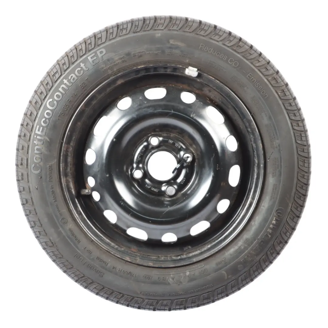 Spare Wheel Steel R14 5 1/2J ET:49 Continental 175/65 82T to Vauxhall Corsa C with Part number 9156792 Vauxhall Corsa C Spare Wheel Steel R14 5 1/2J ET:49 Continental 175/65 82T - SKU 9156792 - Part number 9156792