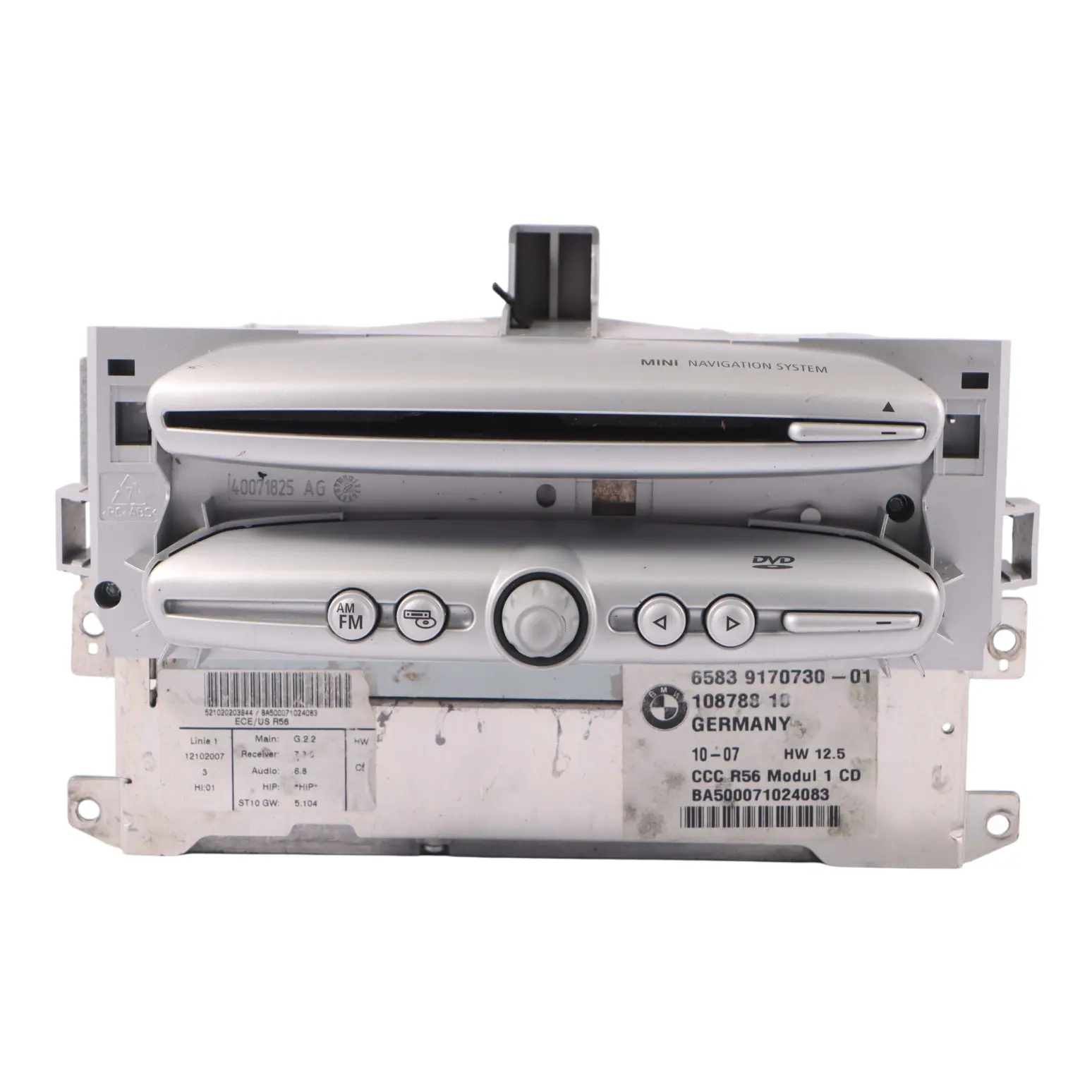 Mini Cooper R55 R56 R57 CCC CD Unité principale de navigation Sat Nav 9170730