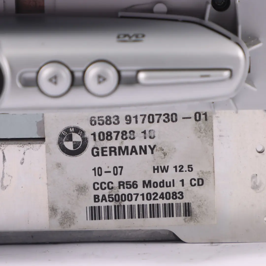 CCC CD Navegación Sat unidad principal para Mini Cooper R55 R56 R57 con número de pieza 9170730 Mini Cooper R55 R56 R57 CCC CD Navegación Sat unidad principal - SKU 9170730-1 - Número de pieza 9170730