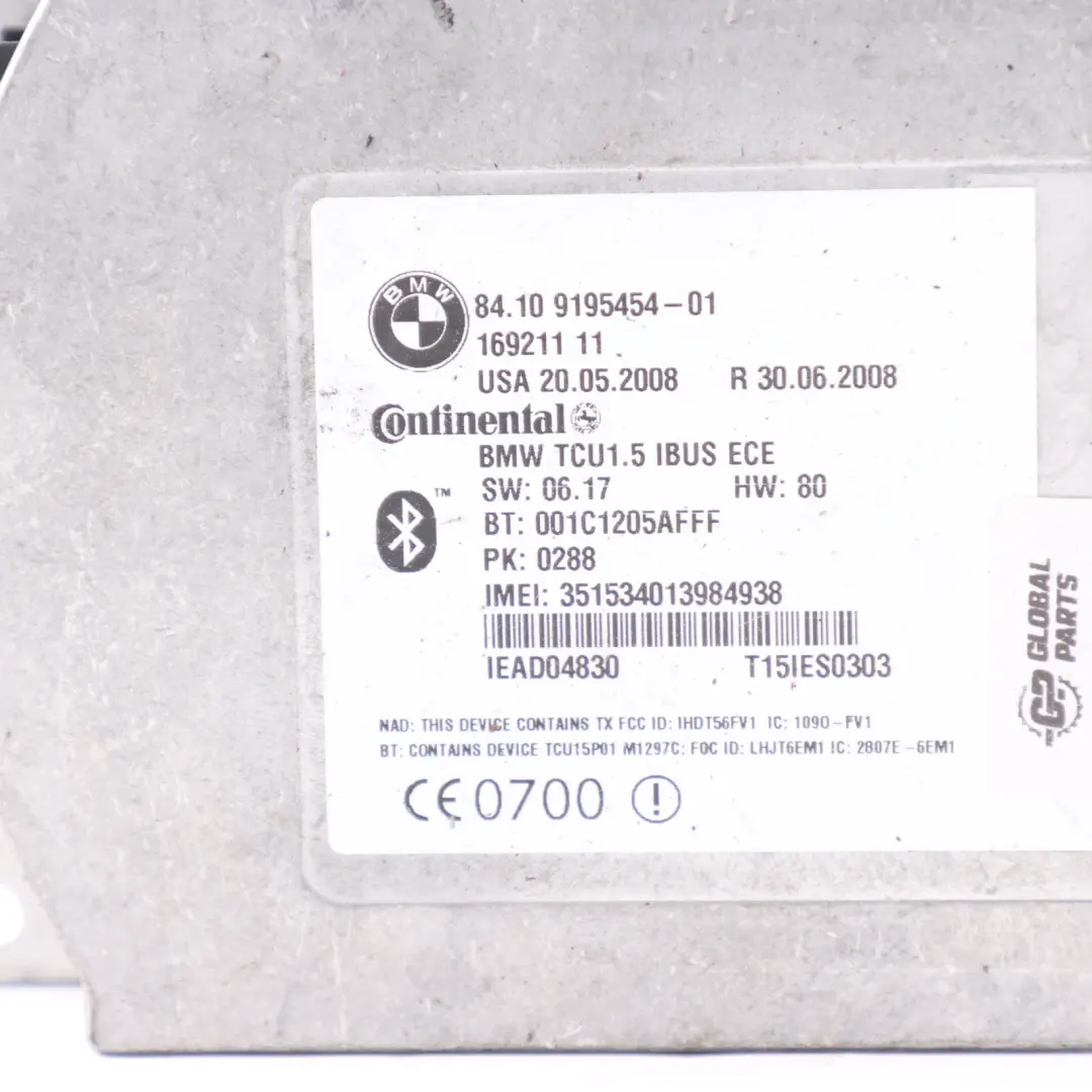 Comunication Module BMW E83 E46 EXCH Telematics Control GSM Bluetooth to with Part number 9195454 Comunication Module BMW E83 E46 EXCH Telematics Control GSM Bluetooth - SKU 9195454 - Part number 9195454