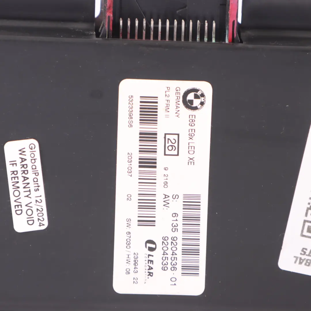 BMW E90 Footwell Light Module ECU Control Unit PL2 FRM Lear - SKU 9204536-1 - Part number 9204536