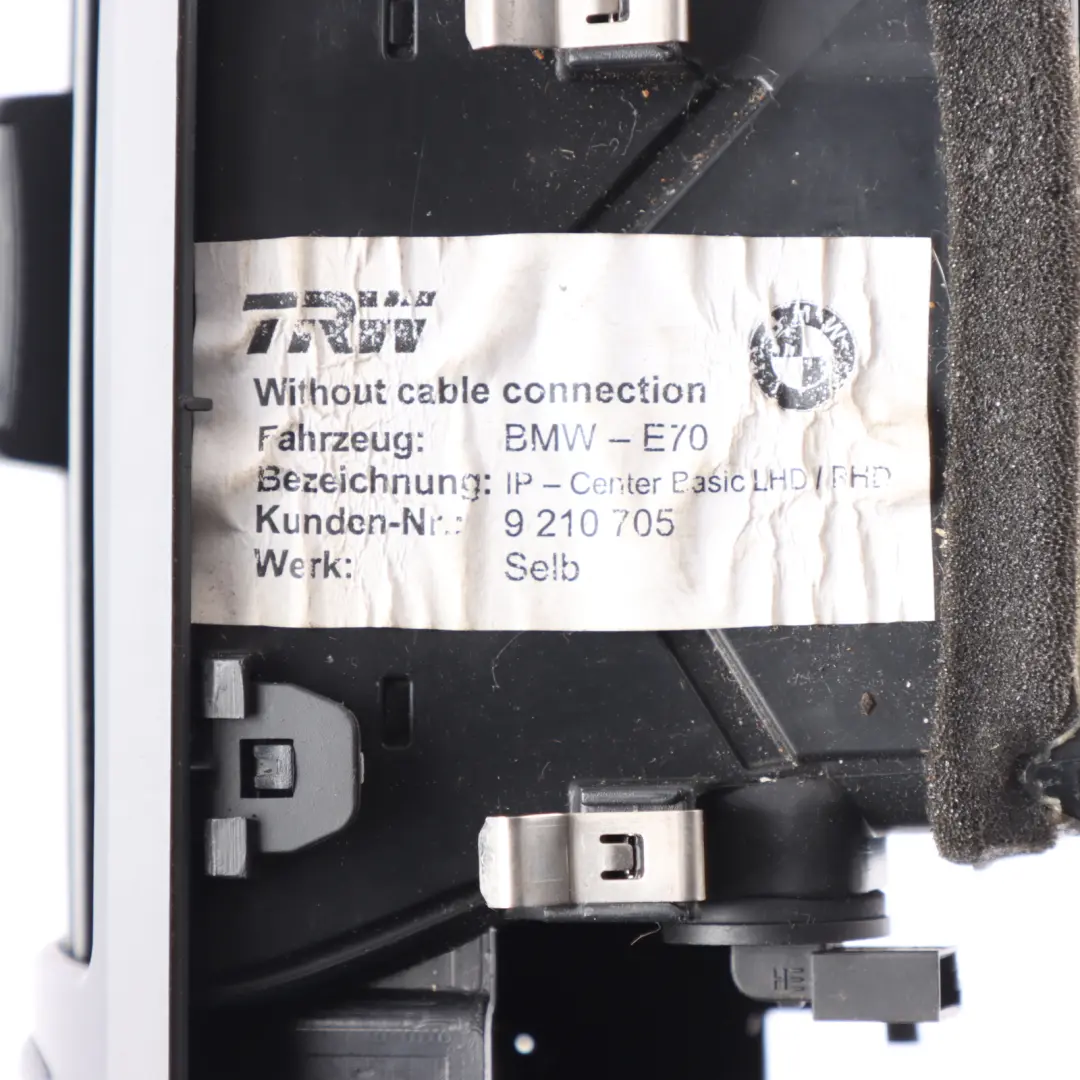 BMW X5 E70 X6 E71 Kratka Nawiewu Powietrza Deski Rozdzielczej - SKU 9210705 - Numer Części 9210705
