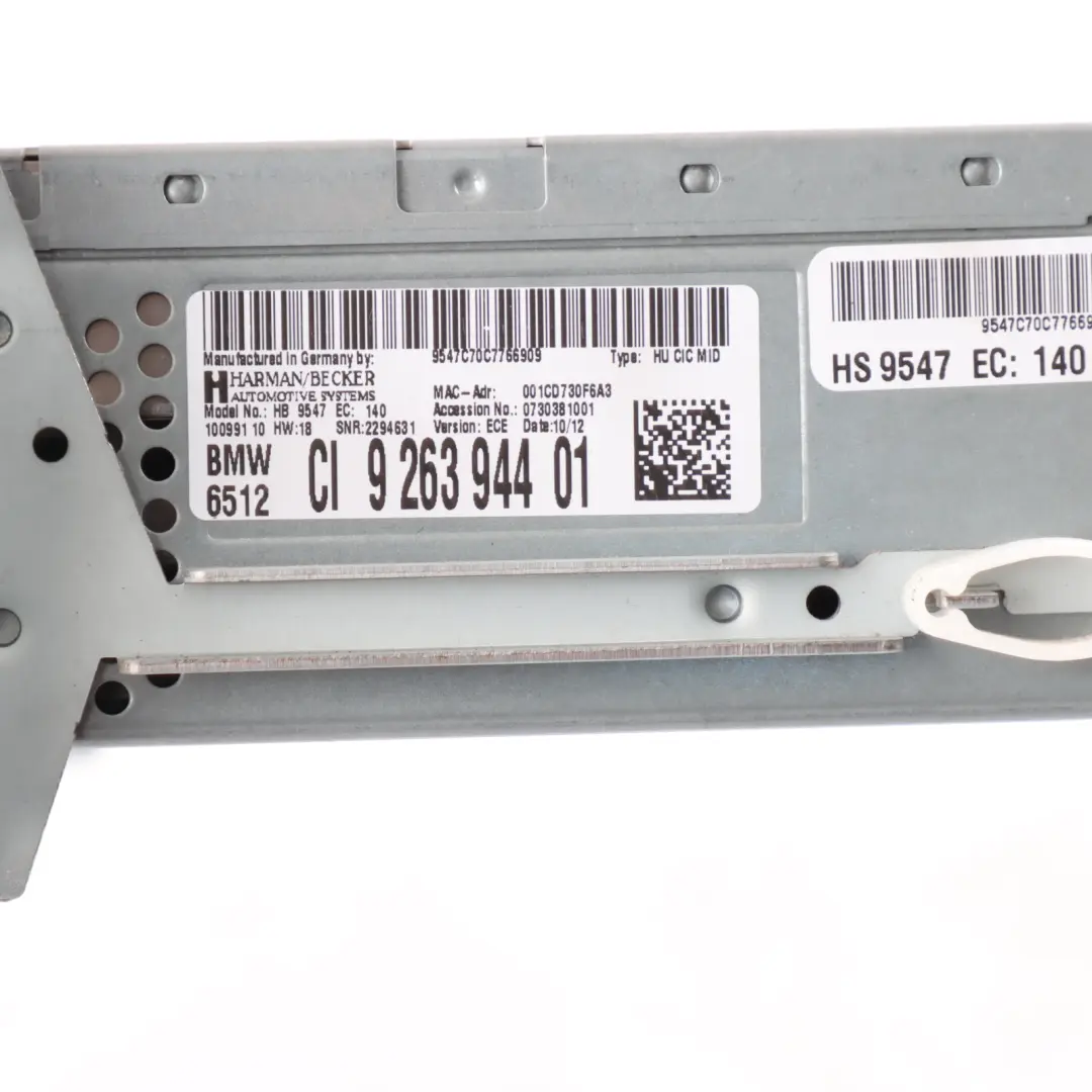 Multimedia Sat CD Player Audio System to BMW X5 E70 X6 E71 with Part number 9263944 BMW X5 E70 X6 E71 Multimedia Sat CD Player Audio System - SKU 9263944-1 - Part number 9263944