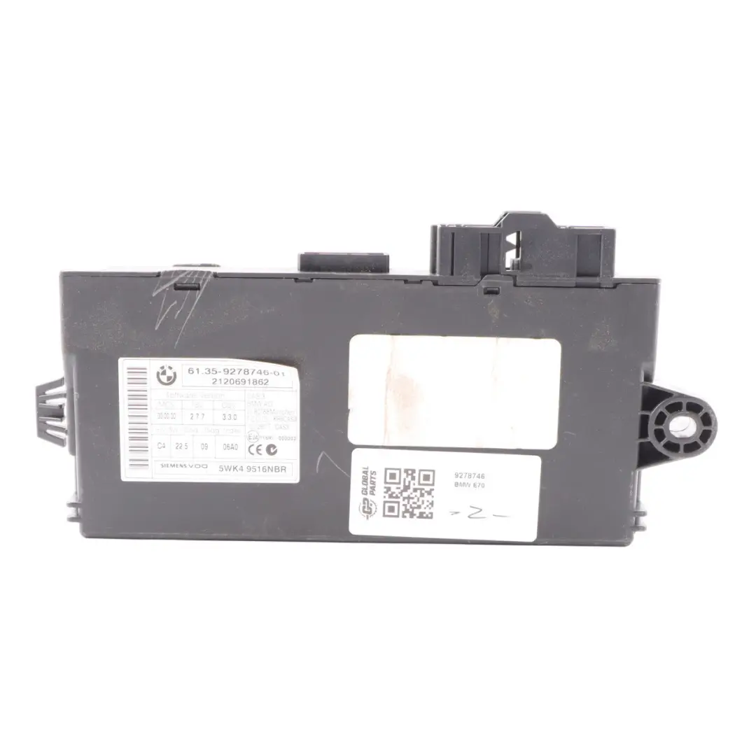 BMW X5 E70 CAS3 Module De Lecture Des Clés Contrôle De L'Unité ECU - SKU 9278746 - Numéro de pièce 9278746