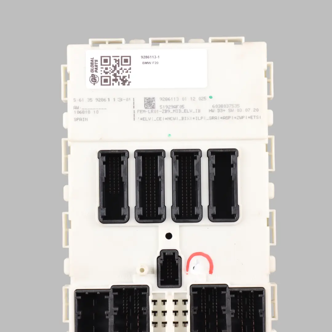 FEM Module BMW F20 F21 F22 F30 F32 ECU Control Unit Fuse Box to with Part number 9286113 FEM Module BMW F20 F21 F22 F30 F32 ECU Control Unit Fuse Box - SKU 9286113-1 - Part number 9286113