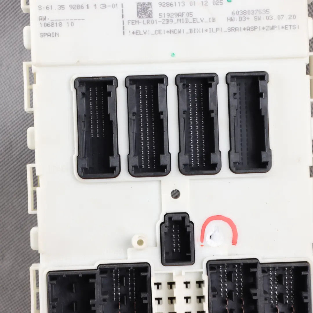  FEM Module BMW F20 F21 F22 F30 F32 ECU Control Unit Fuse Box - SKU 9286113-1 - Part number 9286113