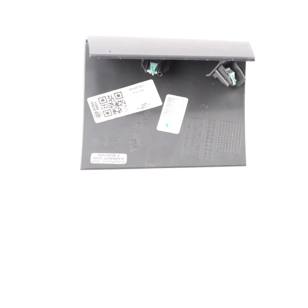 Tubo Inferior Tapa Panel Delantero Medio Derecho Gris para Mini F55 F56 LCI con número de pieza 9318574 Mini F55 F56 LCI Tubo Inferior Tapa Panel Delantero Medio Derecho Gris - SKU 9318574-1 - Número de pieza 9318574