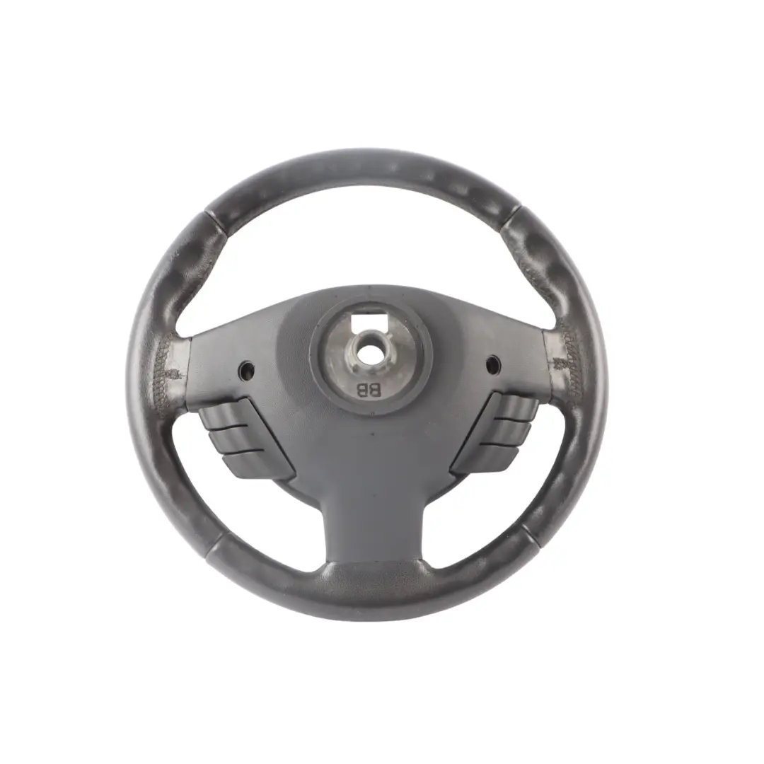 Steering Wheel Black Leather Multifunction to Vauxhall Meriva A with Part number 93185973 Vauxhall Meriva A Steering Wheel Black Leather Multifunction - SKU 93185973 - Part number 93185973