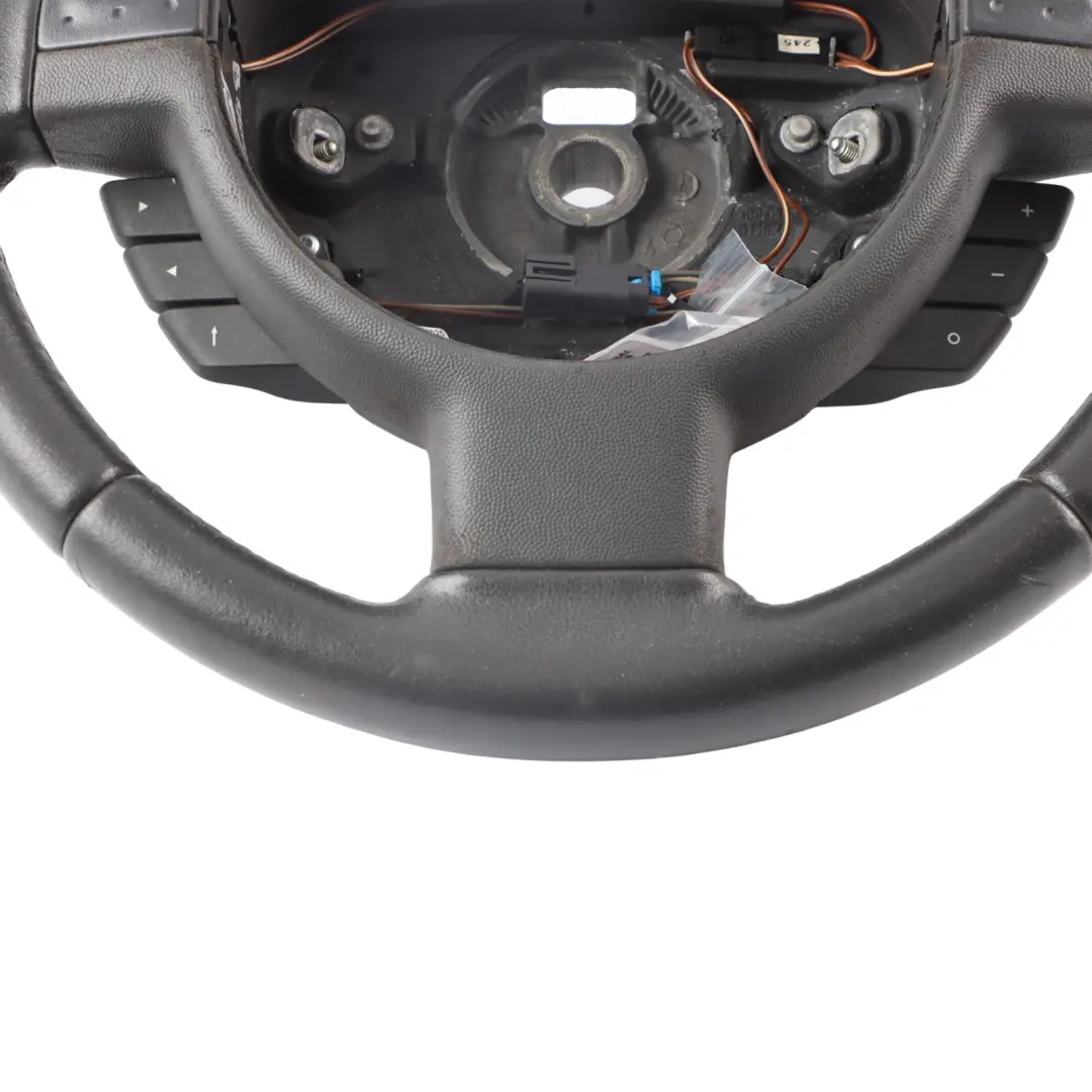 Steering Wheel Black Leather Multifunction to Vauxhall Meriva A with Part number 93185973 Vauxhall Meriva A Steering Wheel Black Leather Multifunction - SKU 93185973 - Part number 93185973