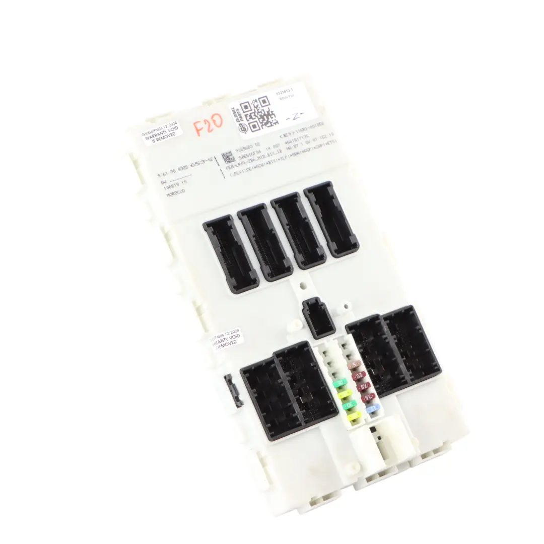 Front Electronic Module Control Unit FEM to BMW F20 F21 F22 F30 F32 with Part number 9325653 BMW F20 F21 F22 F30 F32 Front Electronic Module Control Unit FEM - SKU 9325653-1 - Part number 9325653
