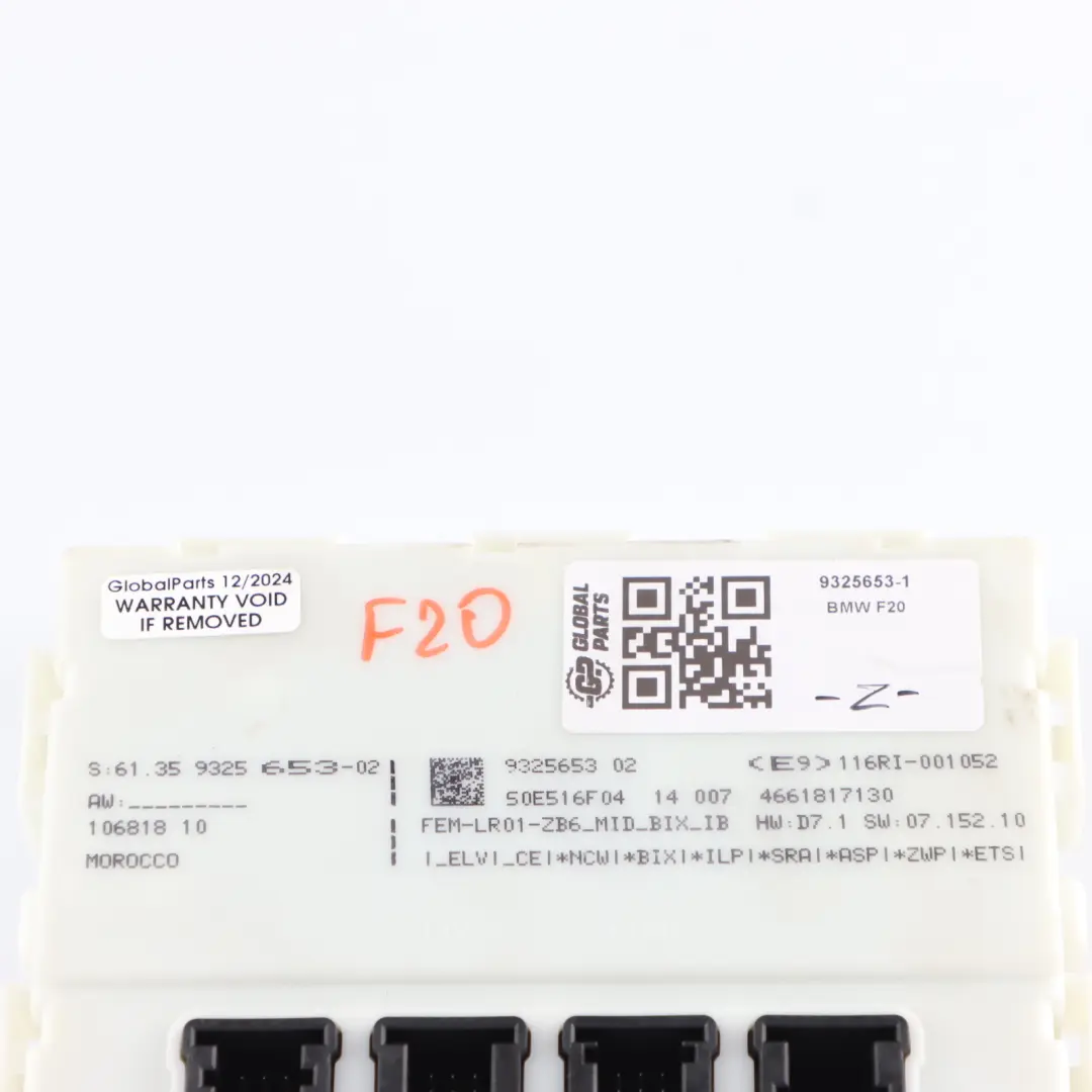 BMW F20 F21 F22 F30 F32 Front Electronic Module Control Unit FEM - SKU 9325653-1 - Part number 9325653