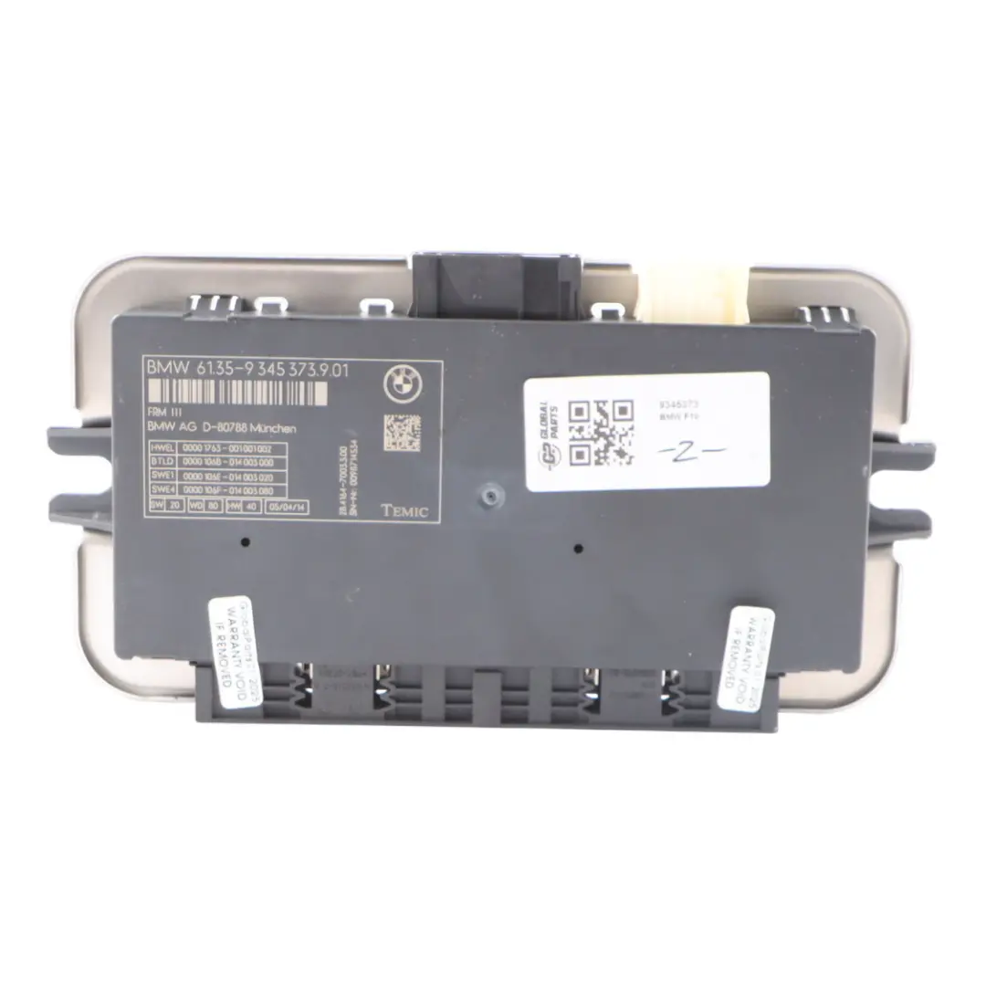 Module Commande Passerelle Verrouillage Central Pour BMW F10, Unti ECU pour à propos du numéro de pièce 9345373 Module Commande Passerelle Verrouillage Central Pour BMW F10, Unti ECU - SKU 9345373 - Numéro de pièce 9345373