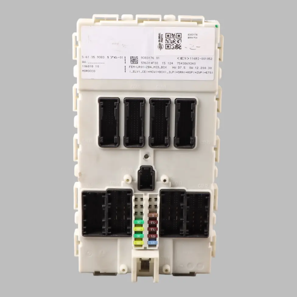 FEM BSI Unità Modulo Controllo Corpo per BMW F20 F30 F34 BCM con numero di parte 9383176 BMW F20 F30 F34 BCM FEM BSI Unità Modulo Controllo Corpo - SKU 9383176 - Numero di parte 9383176