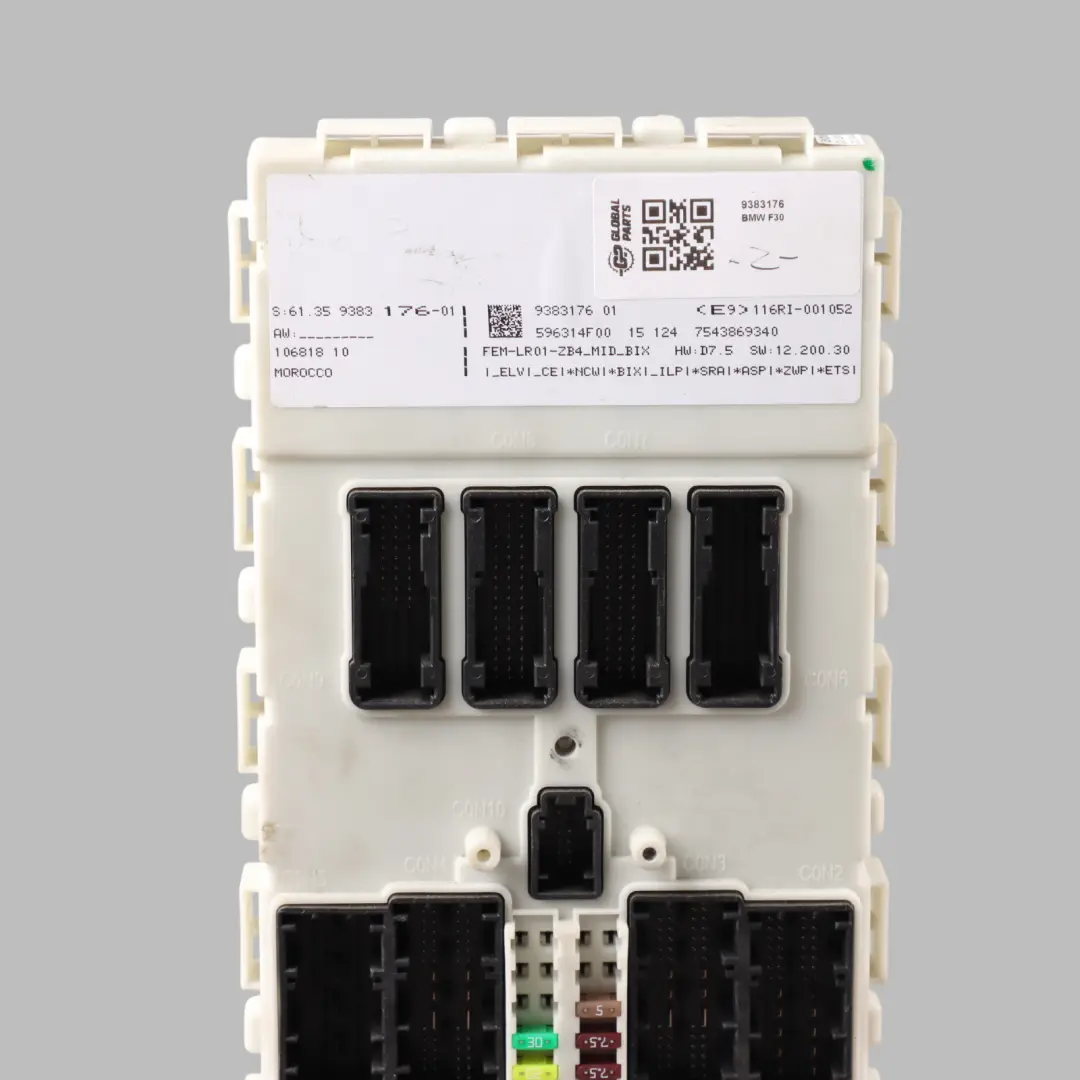 FEM BSI Unità Modulo Controllo Corpo per BMW F20 F30 F34 BCM con numero di parte 9383176 BMW F20 F30 F34 BCM FEM BSI Unità Modulo Controllo Corpo - SKU 9383176 - Numero di parte 9383176