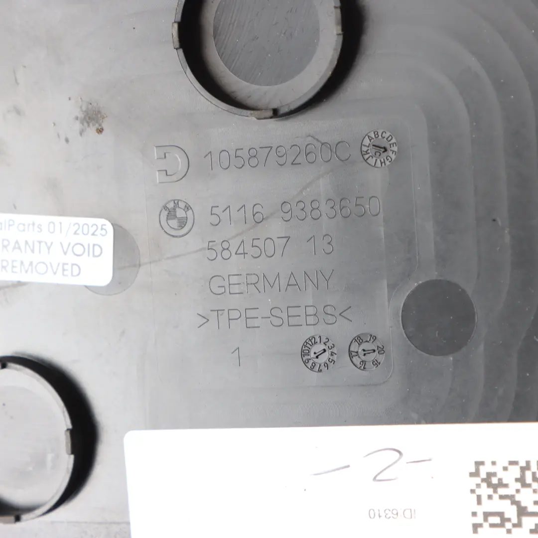 BMW G30 Rubber Insert Center Armrest Tray - SKU 9383650 - Part number 9383650