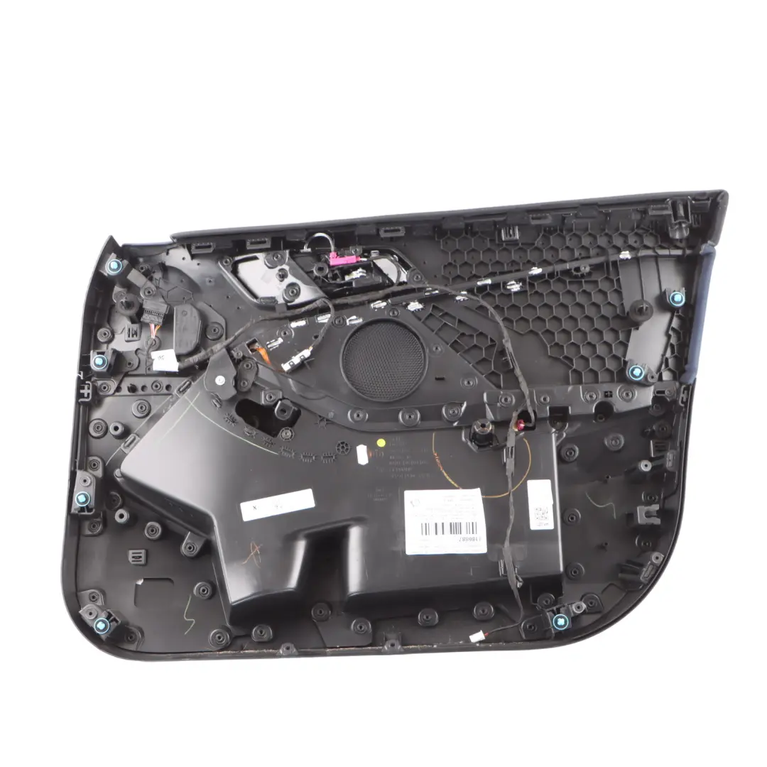 Door Card Front Left N/S Trim Panel Cloth Navy to BMW F44 with Part number 9418297 BMW F44 Door Card Front Left N/S Trim Panel Cloth Navy - SKU 9418297 - Part number 9418297