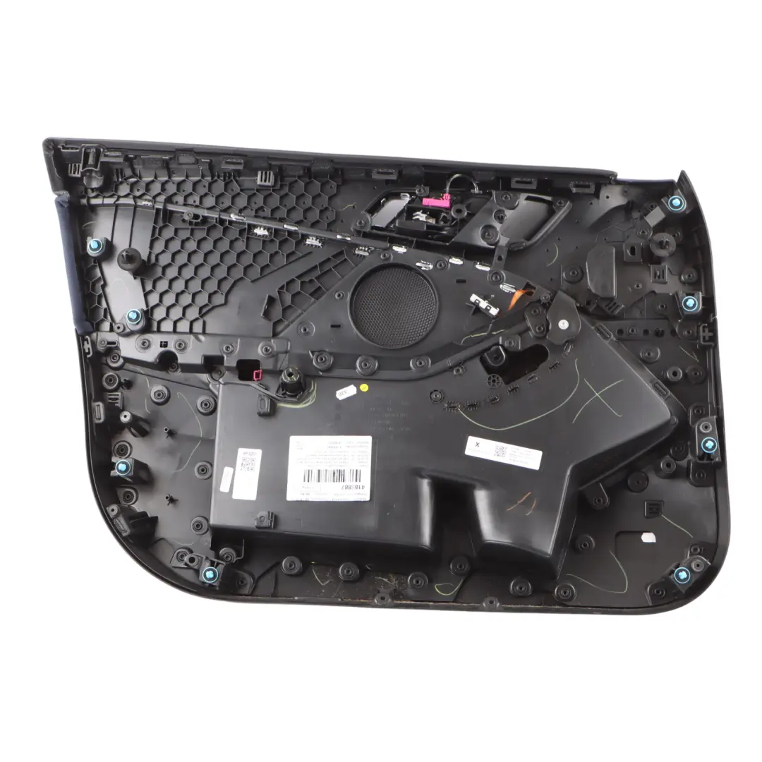 Door Card Front Right O/S Trim Panel Cloth Navy to BMW F44 with Part number 9418298 BMW F44 Door Card Front Right O/S Trim Panel Cloth Navy - SKU 9418298 - Part number 9418298