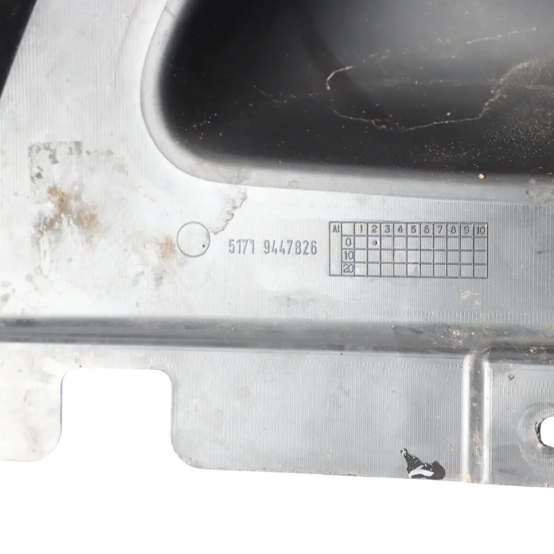 Arch Cover Trim Splash Panel Front Right O/S to Mini F55 F56 Wheel with Part number 9447826 Mini F55 F56 Wheel Arch Cover Trim Splash Panel Front Right O/S - SKU 9447826 - Part number 9447826