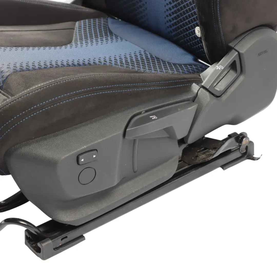 Front Left N/S Heated Trigon Alcantara Black Blue to BMW F44 Gran Coupe Sport Seat with Part number 9458797 BMW F44 Gran Coupe Sport Seat Front Left N/S Heated Trigon Alcantara Black Blue - SKU 9458797-1 - Part number 9458797