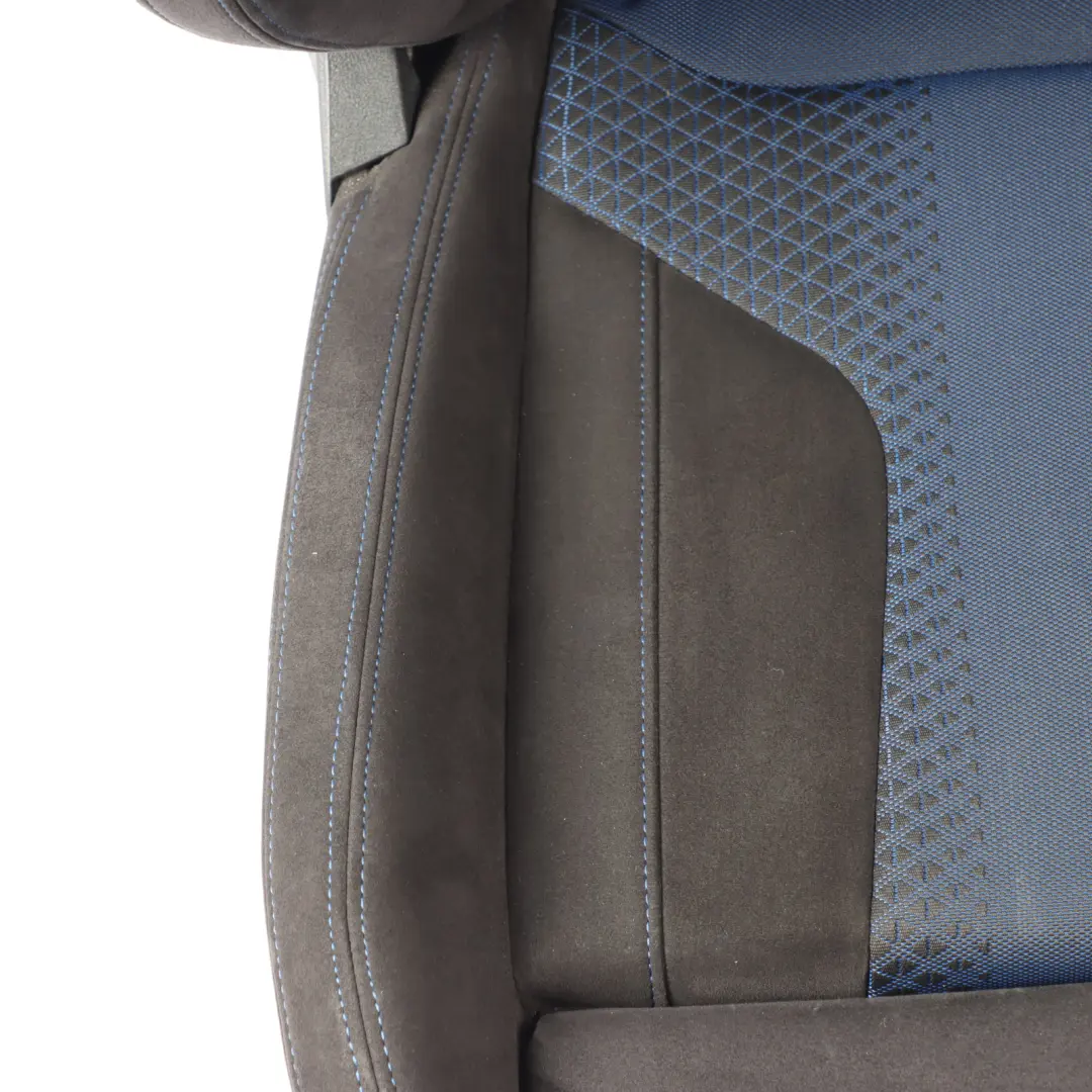 BMW F44 Gran Coupe Sport Seat Front Left N/S Heated Trigon Alcantara Black Blue - SKU 9458797-1 - Part number 9458797