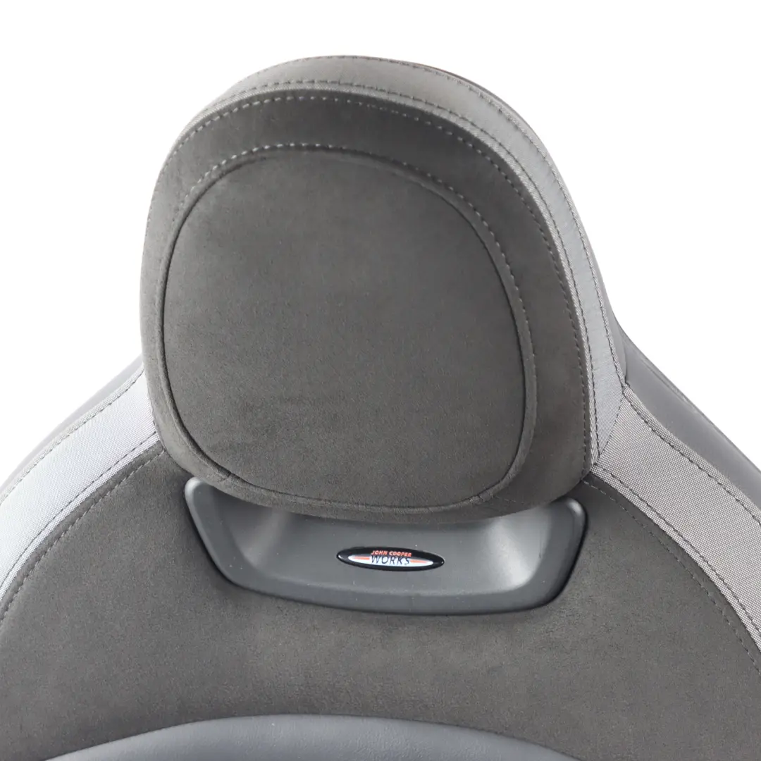 Front Left N/S Heated Alcantara Leather Dinamica Carbon Black to Mini F56 JCW Seat with Part number 9471297 Mini F56 JCW Seat Front Left N/S Heated Alcantara Leather Dinamica Carbon Black - SKU 9471297-1 - Part number 9471297