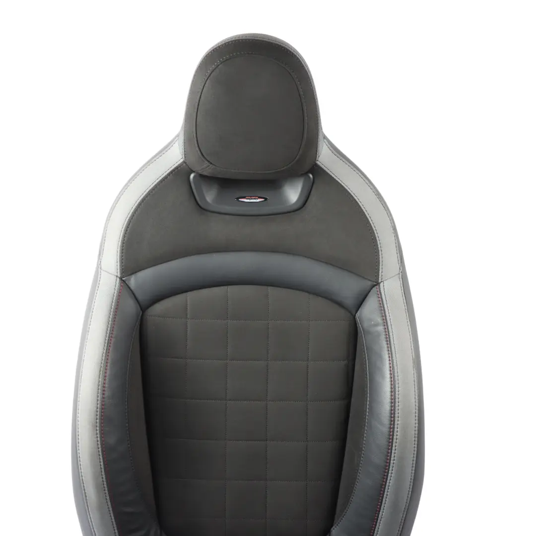 Front Left N/S Heated Alcantara Leather Dinamica Carbon Black to Mini F56 JCW Seat with Part number 9471297 Mini F56 JCW Seat Front Left N/S Heated Alcantara Leather Dinamica Carbon Black - SKU 9471297-1 - Part number 9471297