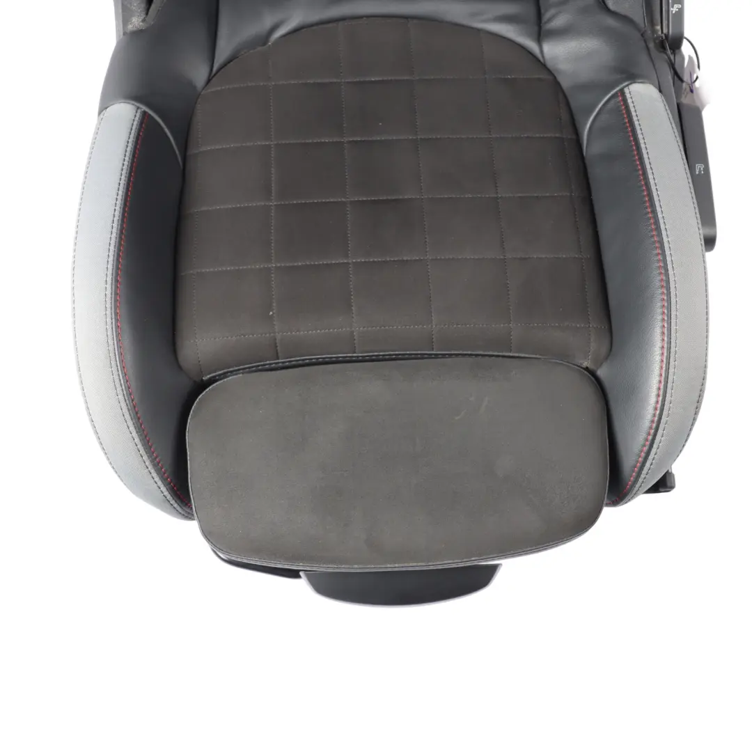 Front Left N/S Heated Alcantara Leather Dinamica Carbon Black to Mini F55 JCW Seat with Part number 9471297 Mini F55 JCW Seat Front Left N/S Heated Alcantara Leather Dinamica Carbon Black - SKU 9471297 - Part number 9471297