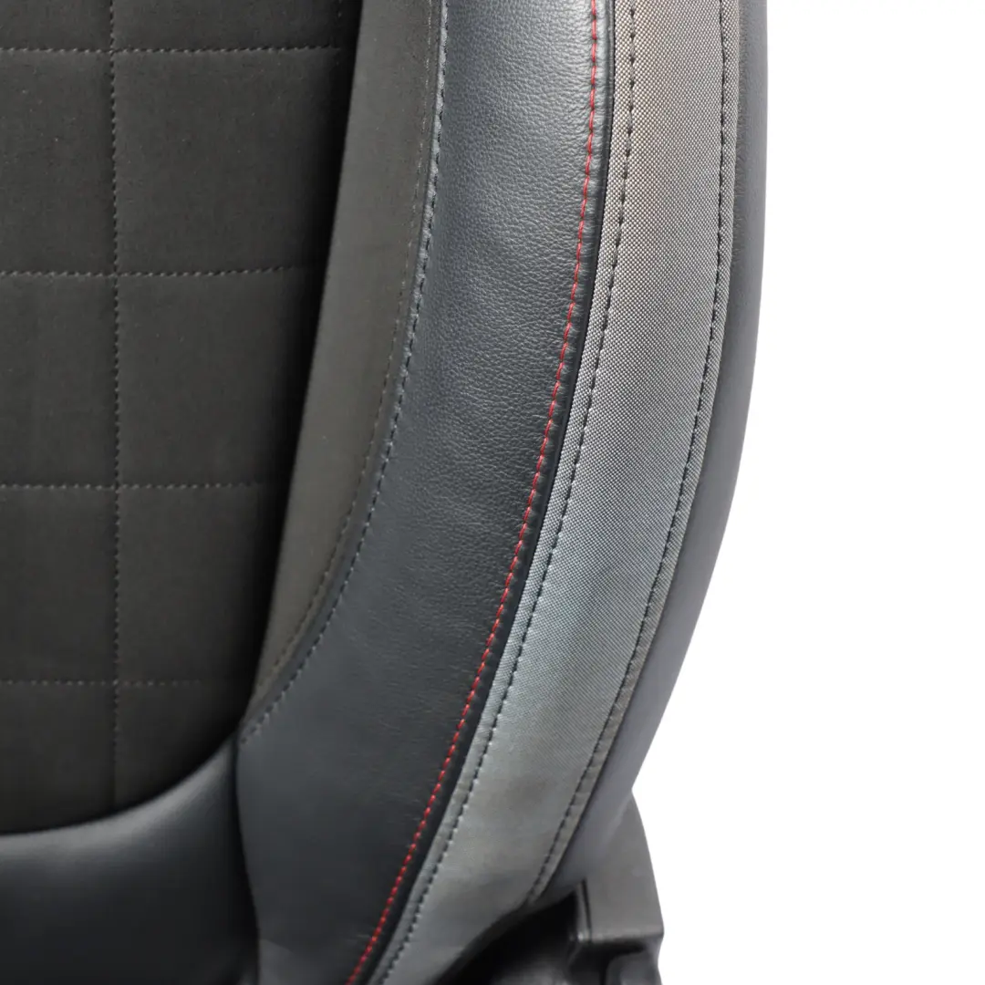 Front Left N/S Heated Alcantara Leather Dinamica Carbon Black to Mini F55 JCW Seat with Part number 9471297 Mini F55 JCW Seat Front Left N/S Heated Alcantara Leather Dinamica Carbon Black - SKU 9471297 - Part number 9471297
